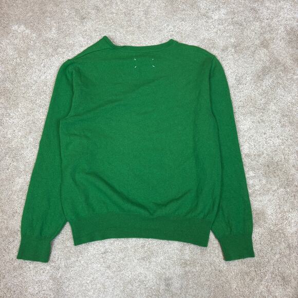 VTG Maison Margiela AW07 Deep V Neck Wool Pullover Sweater Men's XL - Picture 3 of 15